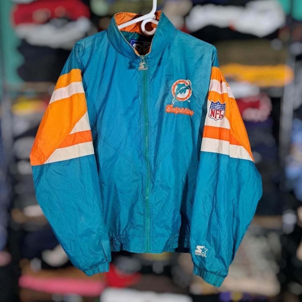 Vintage Miami Dolphins Starter Embroidered Jacket Size Medium